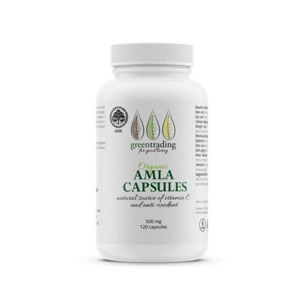 Organic Amla 120 Veggie Capsules 500 mg