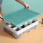 Building Bricks Storage Box - with base plate lid (3 set)