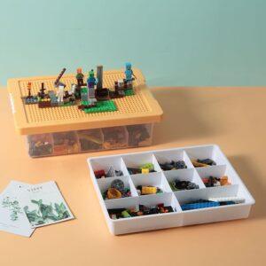 Building Bricks Storage Box - with base plate lid (3 set)
