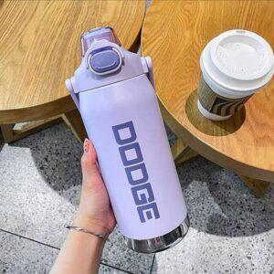 Stainless Steel Thermos Water Bottle DUAL DRINKER (with straw)