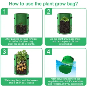 Pestrol Potato Grow Bag | 15 Gallon | Green