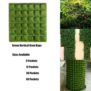 Pestrol 36 Pockets Hanging Grow Bag | 100x100cm | Green
